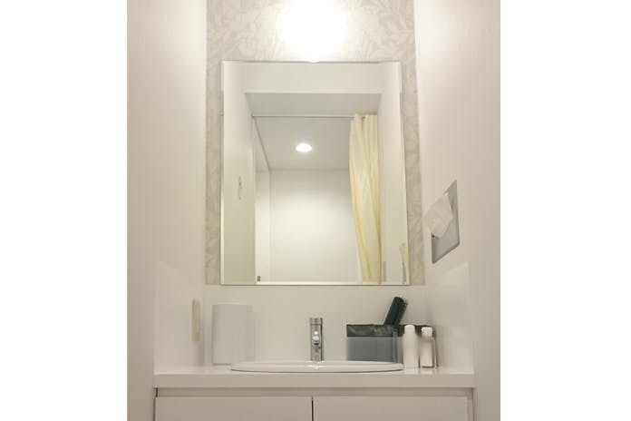 新宿駅前うわじま皮膚科洗面所