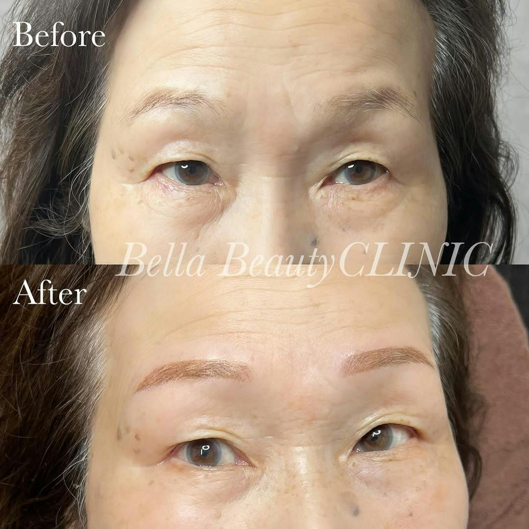 【女性・眉】パウダーアートメイク(2D)_before_aftar