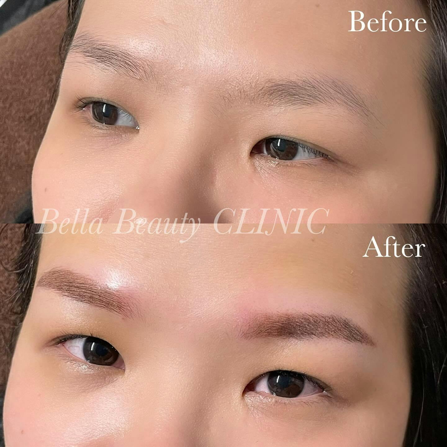 【女性・眉】パウダーアートメイク(2D)_before_aftar