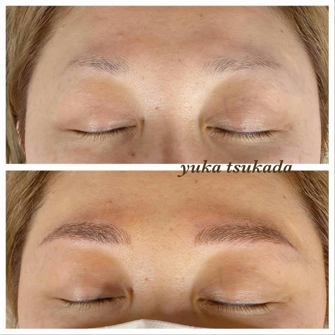 【女性・眉】アートメイク_before_aftar