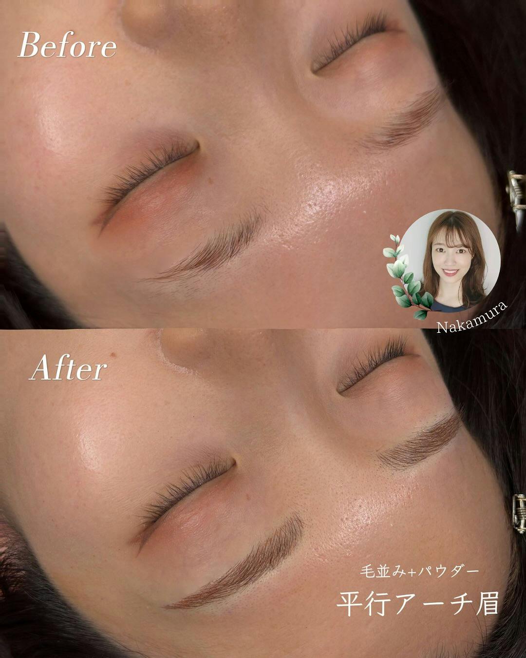 【女性・眉】毛並み＋パウダー_before_aftar