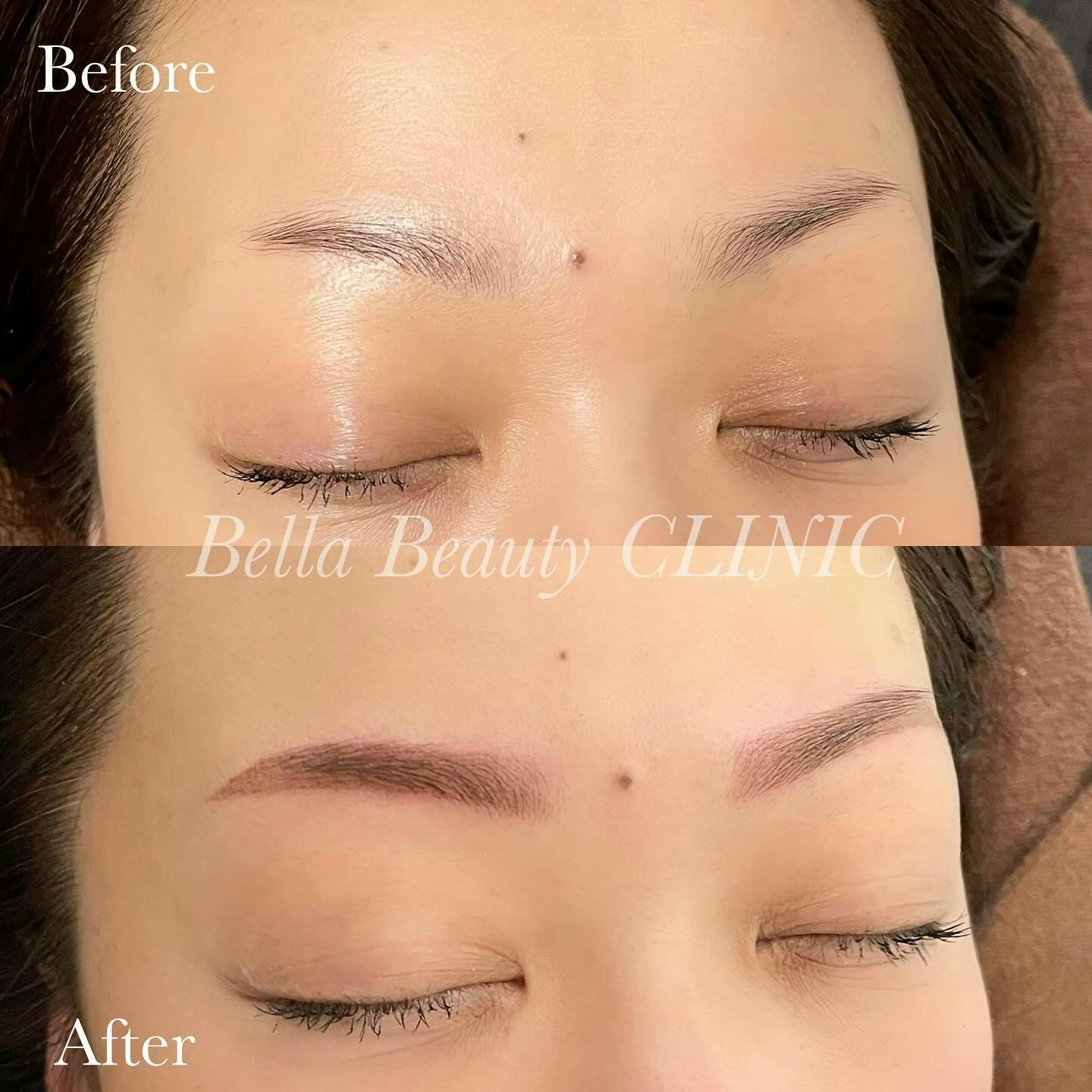 【女性・眉】パウダーアートメイク(2D)_before_aftar