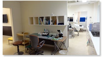 うえだ皮フ科クリニック診察室