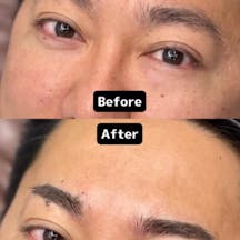 【男性・眉】Dブロー(アートメイク)_before_aftar