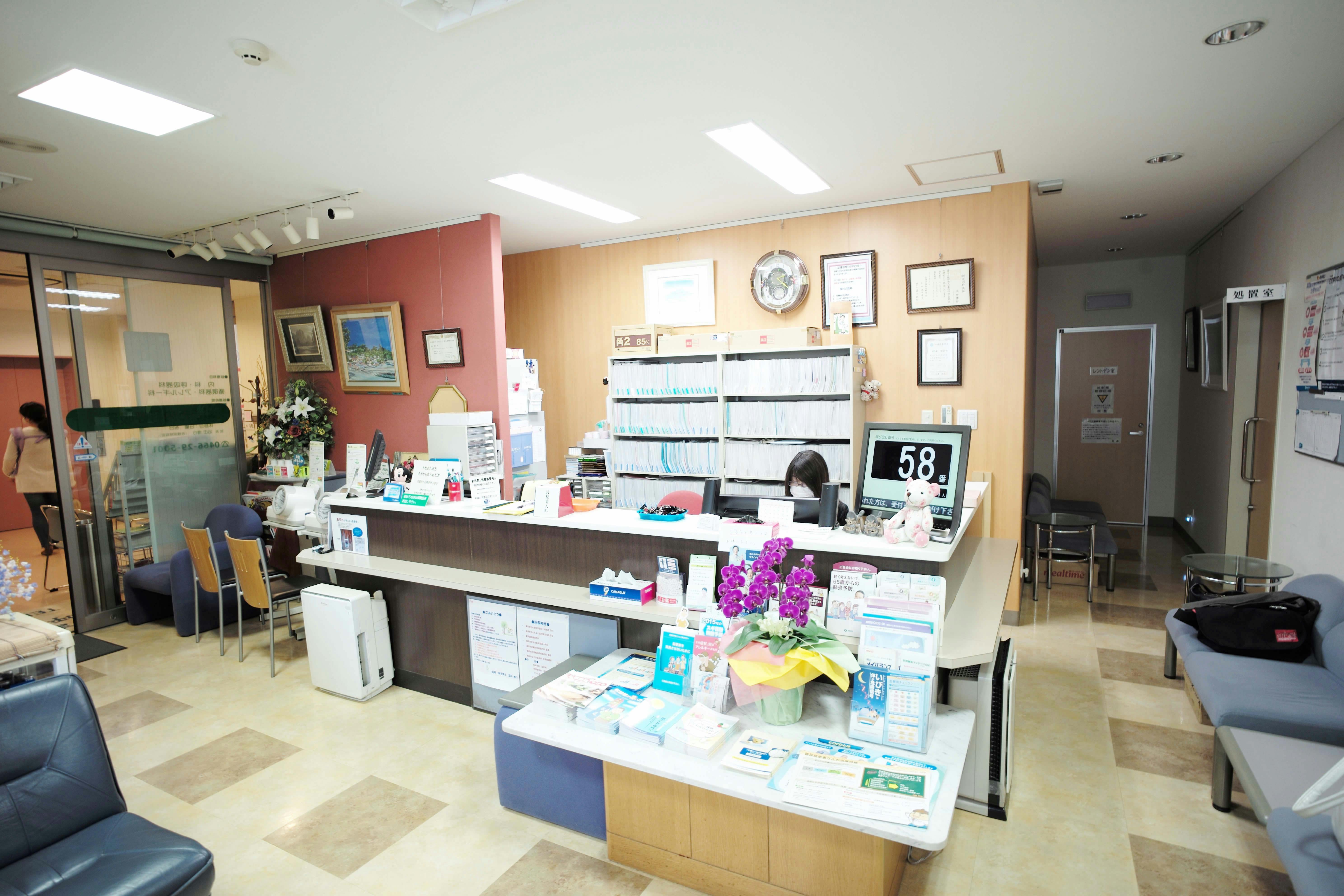 ぬまた内科呼吸器科受付