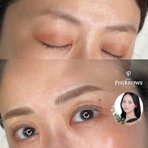 【女性・眉】毛並み+パウダーアートメイク_before_aftar