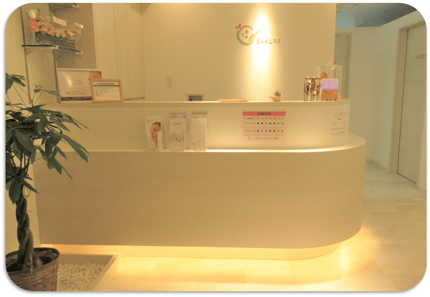 九段下さくら形成外科･皮膚科受付