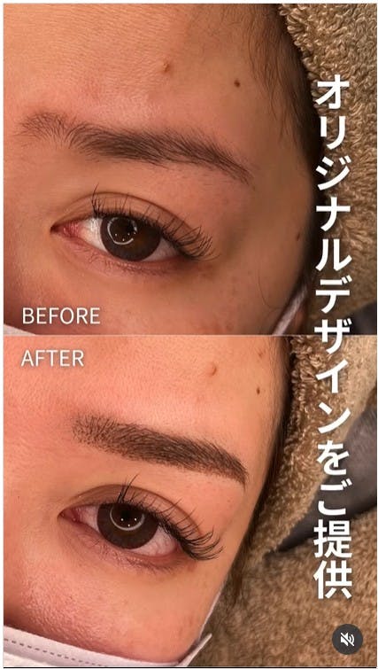 【女性・眉】アートメイク_before_aftar